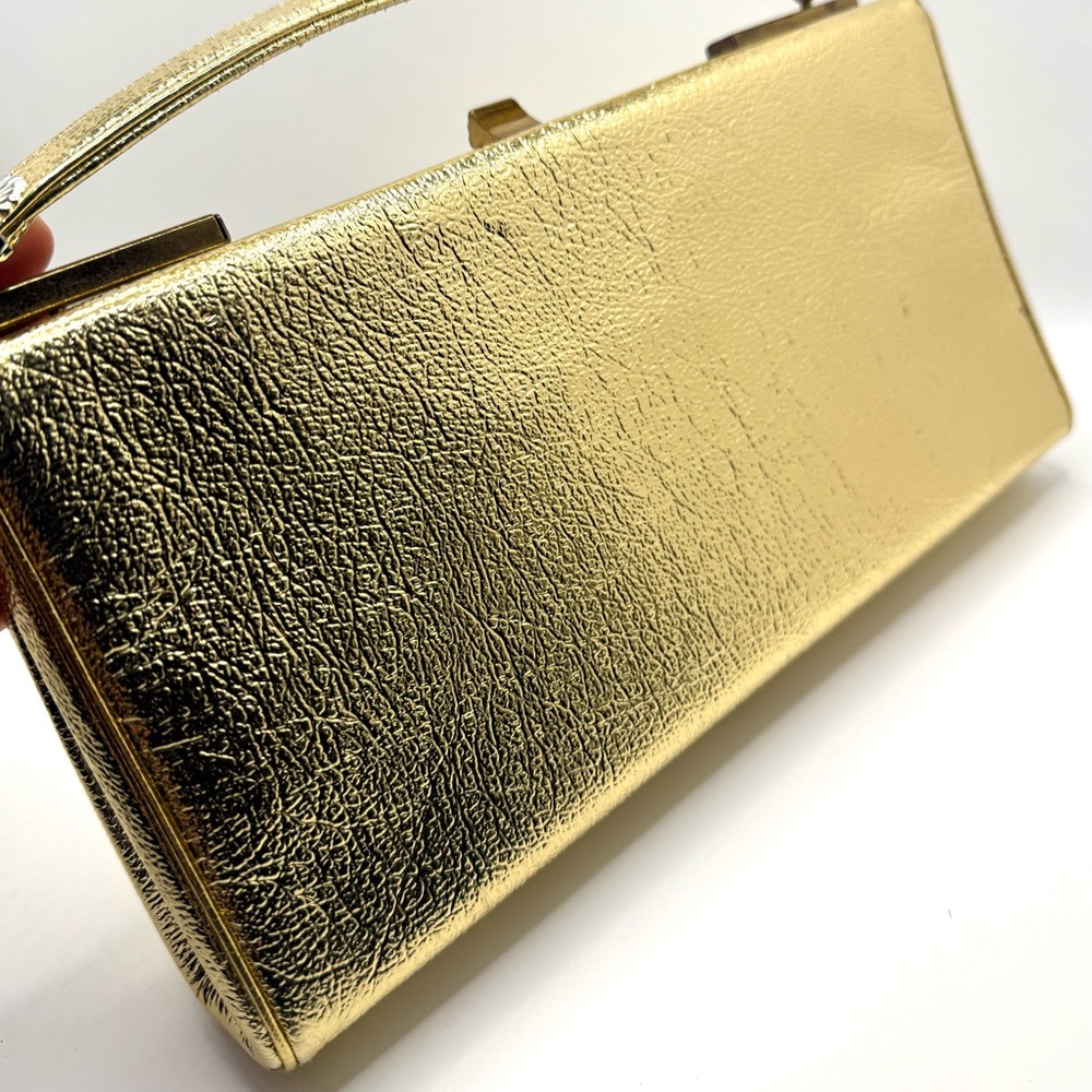 Vintage L&M Gold Foil Gideaway Evening Bag 1950s–60s